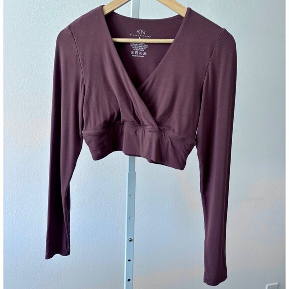 Klassy Network Top Large Deep V-Neck Cropped Wrap Y2K Dark Academia Street Style - Picture 8 of 13